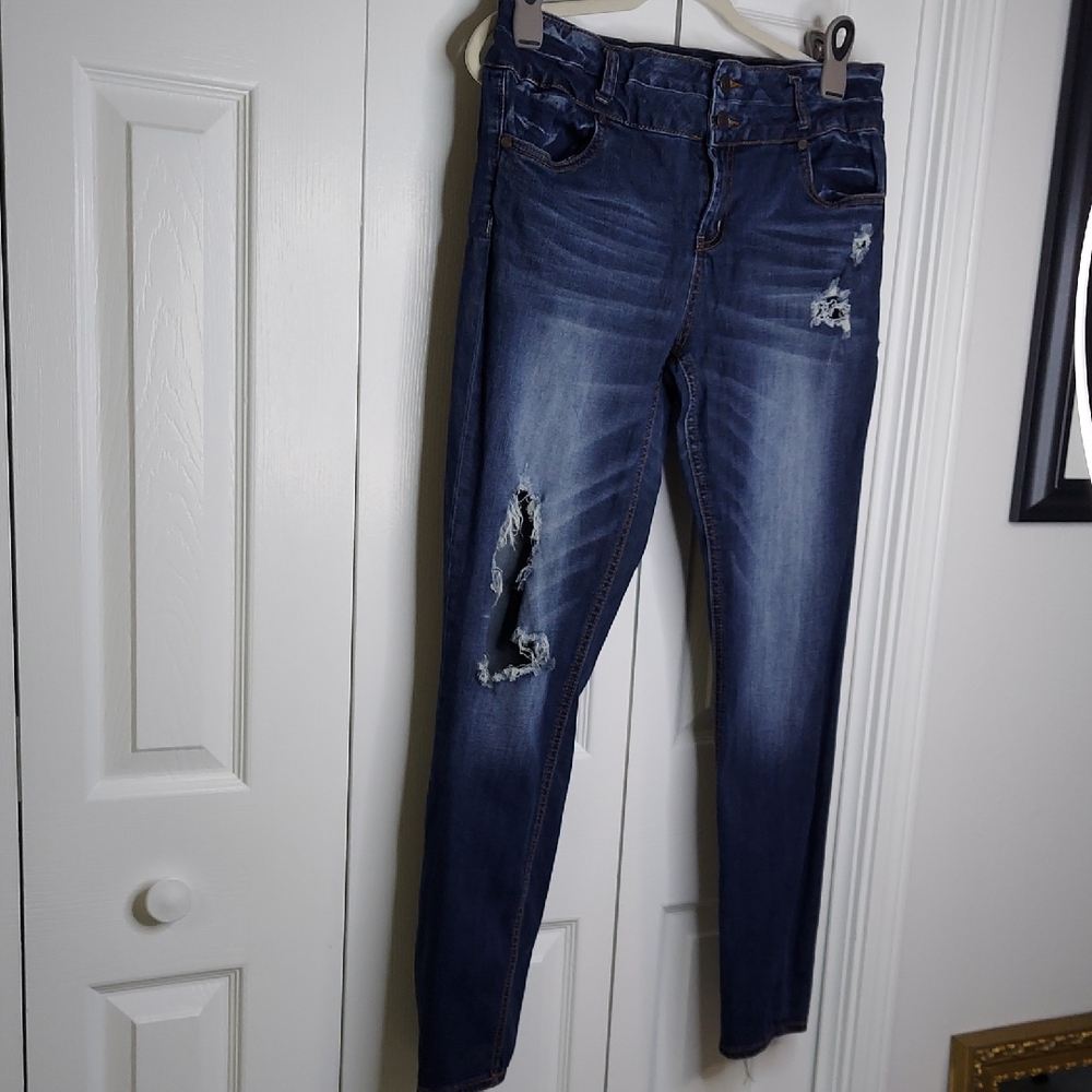 Refuge Jeans, Size 12, Distressed Blue Denim